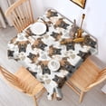thumbnail image 2 of Cute Doberman and Dog Footprint Square Tablecloth,Waterproof Square Table Cover,Wipeable Spillproof Washable Table Cover for Home Kitchen Party Decor 42"X42"(107x107cm), 2 of 6
