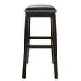 thumbnail image 4 of New Ridge Home Goods Julian 25" Faux Leather Counter Height Barstool in Black, 4 of 7