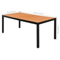 thumbnail image 4 of vidaXL 9 Piece Garden Dining Set PVC Rattan Black and Brown, 4 of 5
