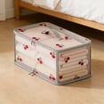 thumbnail image 4 of Eespoir Cherries Patterns Foldable Clothes Storage Box, Large Capacity Fabric Organizer, For Closets Sweaters Blankets Pants, Bedroom Wardrobe Storage Bin, Multi Size(A), 4 of 6