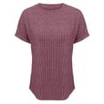 thumbnail image 4 of TODOZO T Shirts for Women Loose Fit Casual Lightweight Soft Basic Tees Summer Tops for Women 2025 Women Shirts Summer Sweaters Short Sleeve Tunic Tops 2025 Casual Business Blouses Wine L, 4 of 5