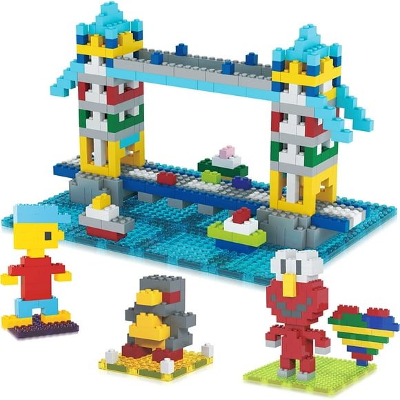 TRAHOO-512 PCs Grand Playset Magnetic Tiles and Building Block Combo Creative Buildings & Figures Such as Bridges Hearts Unique Characters & More Educational STEM Toys Learning Activity Ages 3+