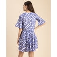 thumbnail image 4 of Moomaya Romantic Printed 3/4 Sleeve Drop Waist Dress - Women's Boho Midi Dress, 4 of 9