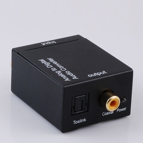 Convertisseur Audio Toslink Coaxial Optique Analogique 2-RCA L/R vers  Numérique 