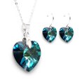 thumbnail image 1 of Set Collar Dije Corte Hearl Aretes Zvezda Plata 0.925 Mujer azul marino Unitalla, 1 of 4
