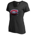 thumbnail image 2 of Women's Black Montreal Canadiens Midnight Mascot V-Neck T-Shirt, 2 of 3
