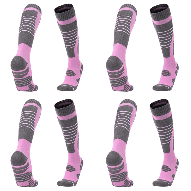 Calcetines Esquí Térmicos Invierno Medias Tubo Senderismo para Mujer () Púrpura