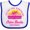 White and Royal, variant on Inktastic Summer Enjoy the Sunshine Outer Banks North Carolina in Pink Boys or Girls Baby Bib