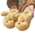thumbnail image 6 of Cute Girls' Fuzzy Slippers Lovely Anime Doggies Soft Warm Winter House Slippers with Flat Sole Anti-slide Safe Slip-on Slipper Indoor Winter Fashion Footwear, 6 of 7