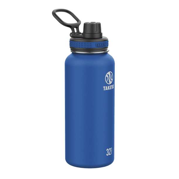 Takeya Originals Spout Water Bottle, Stainless Steel, Vacuum Insulated 