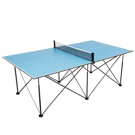 Ping-Pong 7' Instant Play Pop-Up Compact Table Tennis Table with No Tools or Assembly Required – (Best Table Tennis Serve Ever)