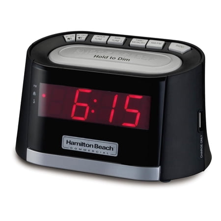 Hospitality Clock Radio Alarm Clock with USB Phone Charging Port HCR410