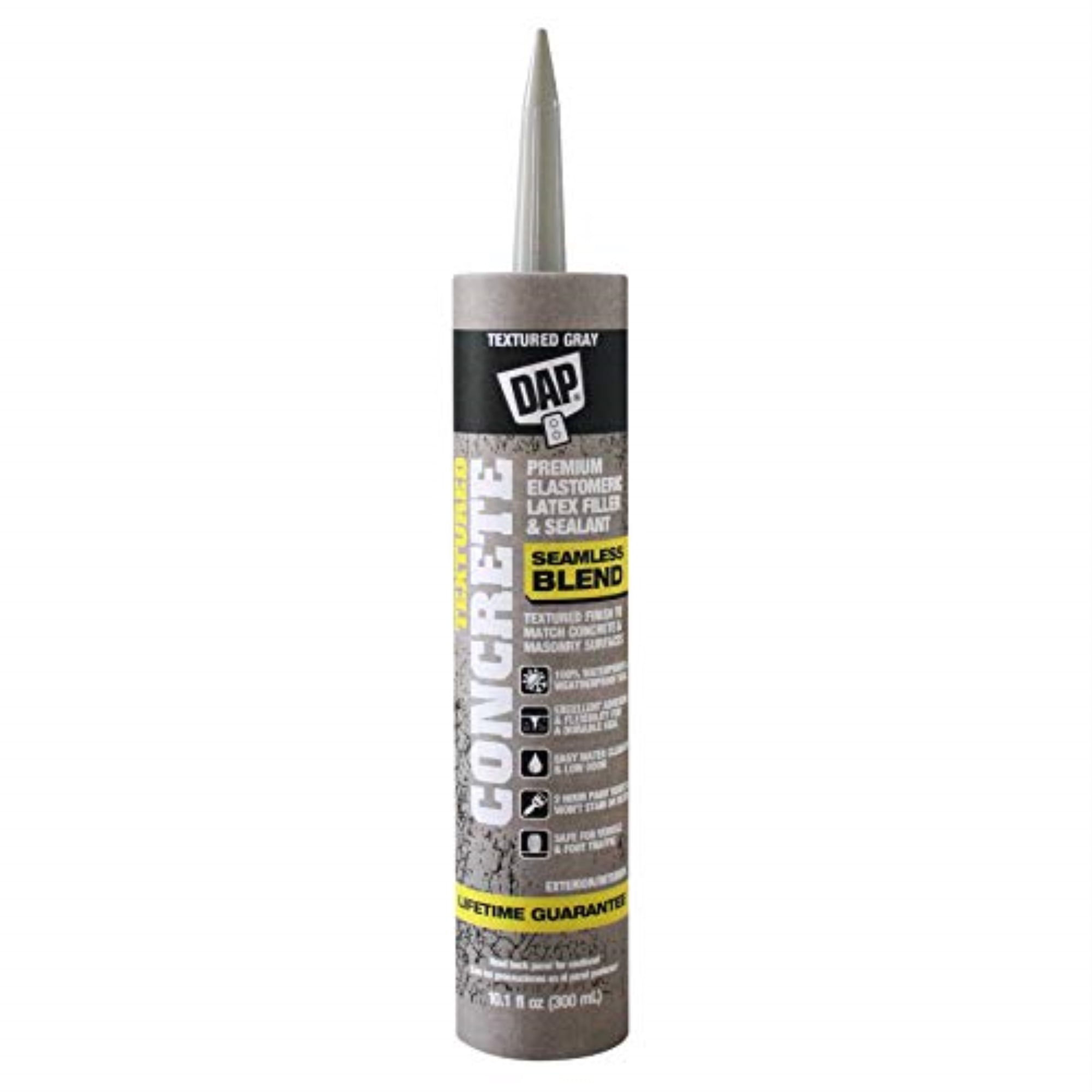 1014531 WATERPROOF SEALNT 10.1OZ DAP Textured Gray Acrylic Latex Concrete and Mortar Waterproof Sealant 10.1 oz