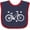 Navy and Red, variant on Inktastic Bicycle Cycling Bike Lover Girls Baby Bib