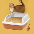 thumbnail image 5 of Cat with Litter Sifting Prevent Leakage High Sided Easy to Clean Heightening Splashing Removable Kitty Litter Tray Pink, 5 of 9