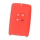 thumbnail image 4 of Funda para llave de coche, funda de silicona para llavero, protector único de 4 botones, regalo para coche Línea Blanca Roja, 4 of 8