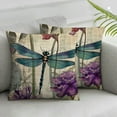 thumbnail image 2 of COMIO  Vintage Flower Lavender Butterfly Perfume Bottle Postmark Decorative Throw Pillow Cover Cushion Case Lumbar Pillowcase 2Pcs, 2 of 6