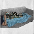 thumbnail image 6 of Sugar Skull Soft Flannel Fleece Blanket, Folkloric Penguin Illustration Dead Skeleton Animal with Colorful Floral Motifs, Cozy Plush for Indoor and Outdoor Use, 70" x 90", Multicolor, by Ambesonne, 6 of 6
