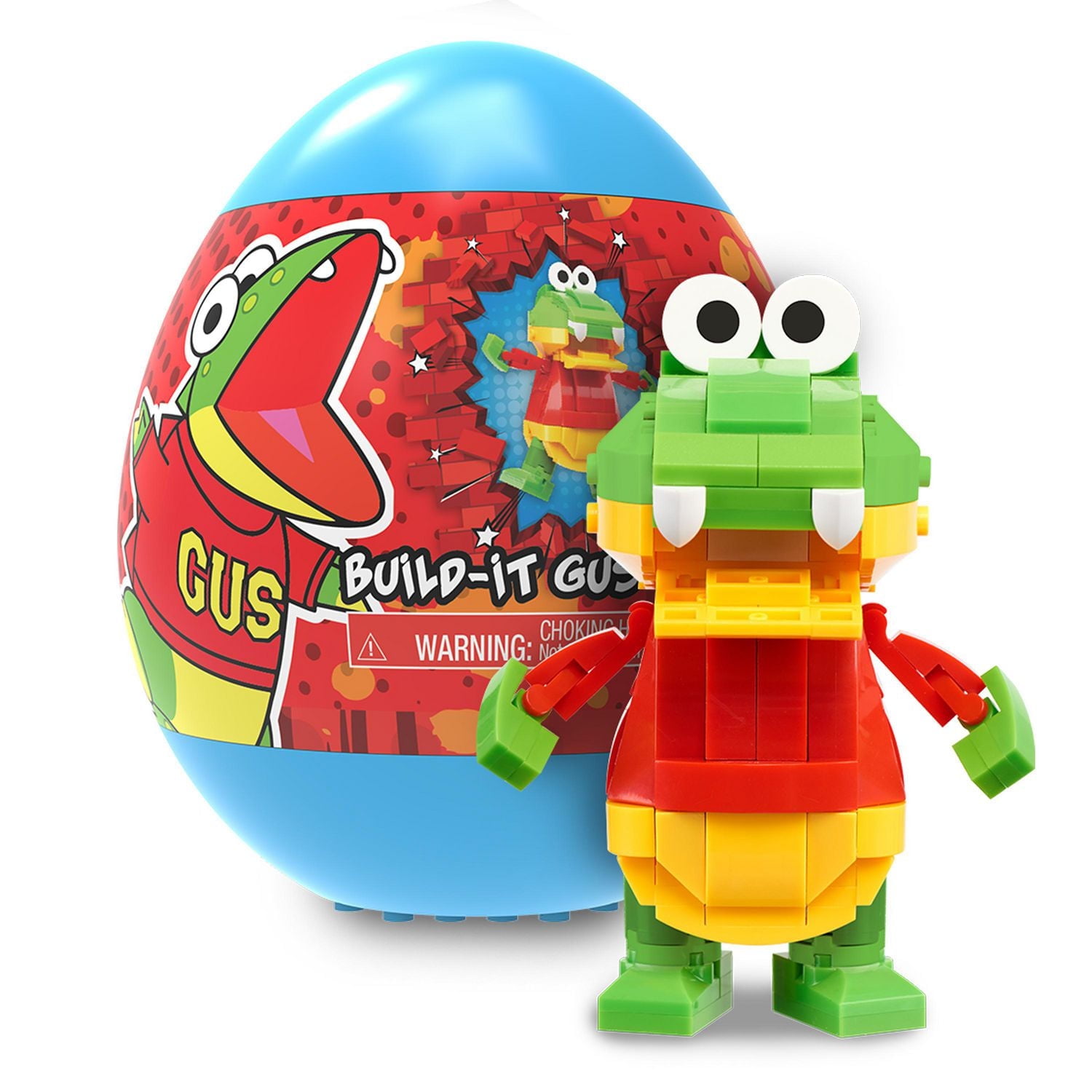 Ryan’s World Build-It Egg, Gus, over 100-bricks