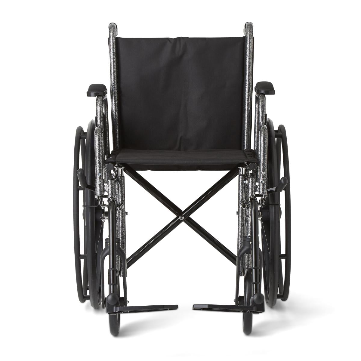 Medline Excel K1 Standard Basic Wheel Chair With Desk Length Armrests And Swing Away Legrests