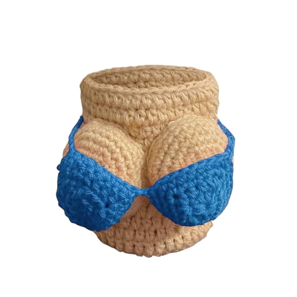 Botella Cozy Beer Bikini de punto Tops para botellas de cerveza Cubierta de botella de vino Ganchillo hecho a mano Cozy Sexy Bikini Tops Botellas Manga para fiesta Wmkox8yii FHAKJF634