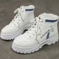 thumbnail image 4 of RuiJiao Gift Women's High-Top Fleece Lined Boots, Trendy Thick Heel Workwear Short Boots, 4 of 9