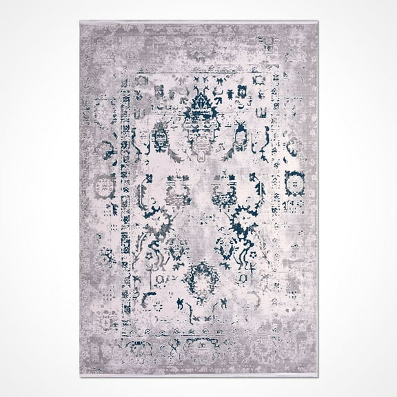 Madelin Grey Abstract Polyester Area Rugs for Living Room Jacquard Textured Modern Rugs Soft Geometric Rug for Bedroom Mid Century Washable Rug Non-Slip Bohemian Perfect for Dining Room Office