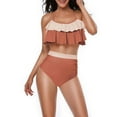 thumbnail image 2 of Agkizg Bikini Sets for 2 Piece Bathing Suit Solid Color Stretchy Summer Beach and Pool Activities Swimsuits (Women's), 2 of 6