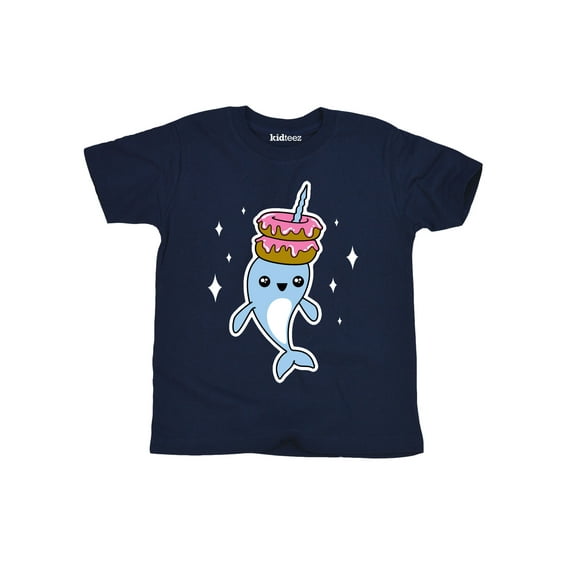 Instant Message - Narwhal Donuts Kawaii -YOUTH SHORT SLEEVE TEE-S