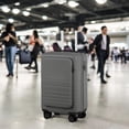 thumbnail image 4 of Maleta De Viaje 10kg 20 Pulgadas Cabina Carry On Neceser Ruedas 360 SKYTRAVEL gris 1, 4 of 7