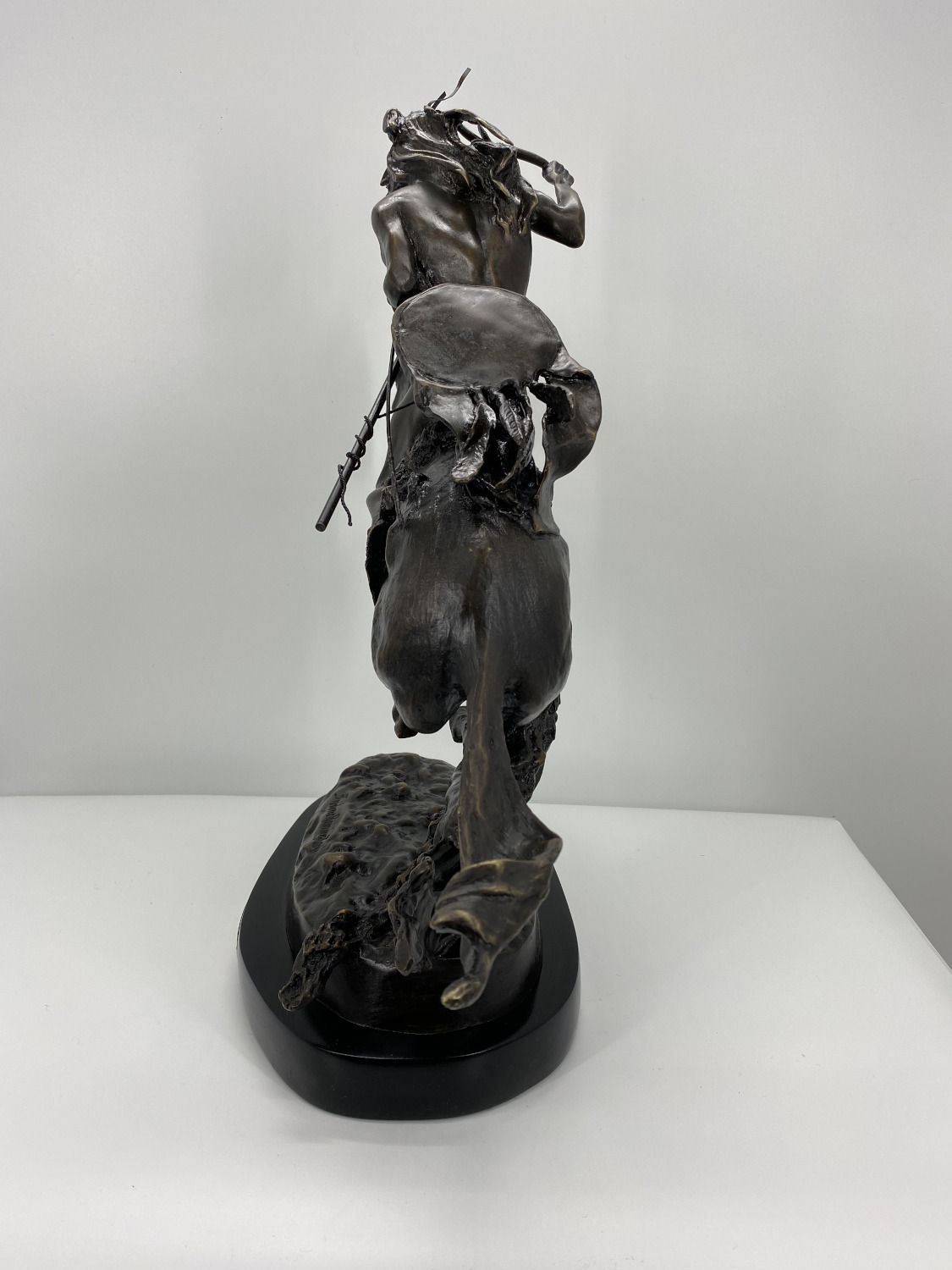 Frederic Remington Solid American Bronze Statue "Cheyenne" baby size 8"H x 8"L x 3.5"W - image 5 of 6