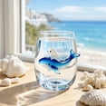 thumbnail image 3 of JWZZYD Artisanal Blue Ringed Octopus Glassware, Octopuses Stemless Wine Glasses, Handcrafted Marine Animal Bar Glass, Clear Decorative Drinkware for Home Bar Kitchen, Ocean Lovers(Ghost Whale-A), 3 of 7