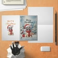 thumbnail image 4 of Merry Christmas French Bulldog Enjoys Woofmas Winter Xmas Holiday 5x7in Folded Greeting Card Dog Lover Gifts Single Note Card with Envelope - 02022, 4 of 5