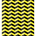 thumbnail image 3 of Yellow Chevron Duvet Cover Set, Black and Yellow Chevron Pattern Danger Hazard Warning Sign Stripes Zigzag, Decorative 3 Piece Bedding Set with 2 Pillow Shams, King Size, Black Yellow, by Ambesonne, 3 of 3