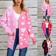 Rlmidhb Valentine's Day Cardigan Sweaters Women Love Heart 2025 Knit