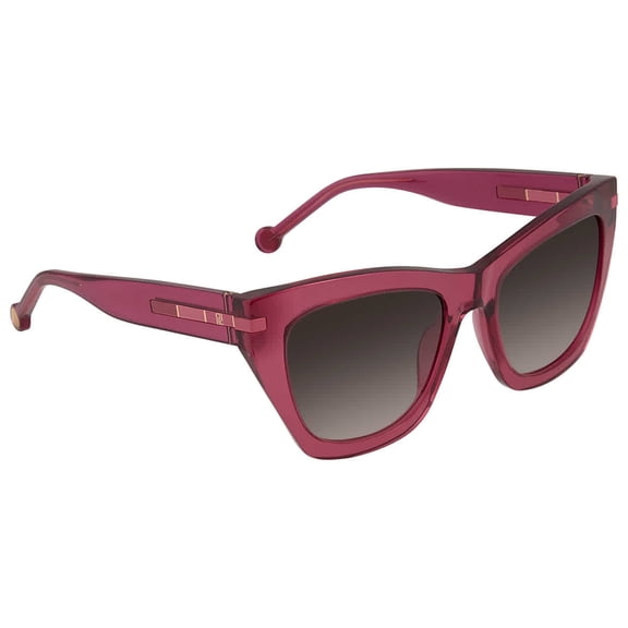 Carolina Herrera Brown Gradient Butterfly Ladies Sunglasses SHE831 01BV 55