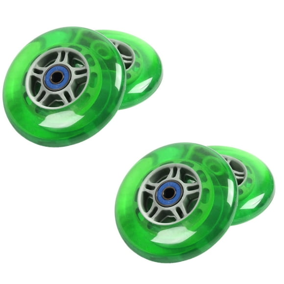 Replacement Scooter Wheels with Abec 7 Bearings 100mm Green Wheel 4-Pack for Razor