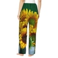 thumbnail image 3 of Kll Womens Sunflowers In Bucket Print Pajama Pants Soft Pajama Bottoms For Women Cozy Lounge Pants, 3 of 9
