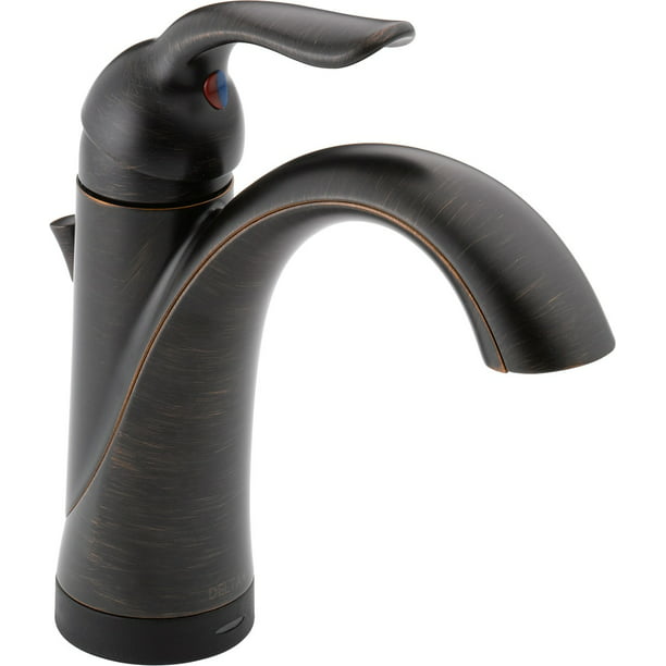 Delta Lahara Single Handle Bathroom Faucet with Touch2O.xt Technology,  Venetian Bronze - Walmart.com