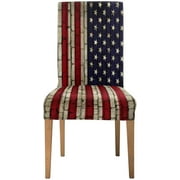 ZHANZZK American Flag on The Wall Stretch Chair Cover Protector Seat Slipcover for Dining Room Hotel Wedding Party Set of 1