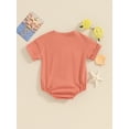 thumbnail image 5 of FEORJGP Toddler Boy Girls Summer Romper Newborn Baby Short Sleeve Jumpsuit Crew Neck Bodysuit Cute Letter Print T-shirt for Loose Casual Daily Clothes, 5 of 9
