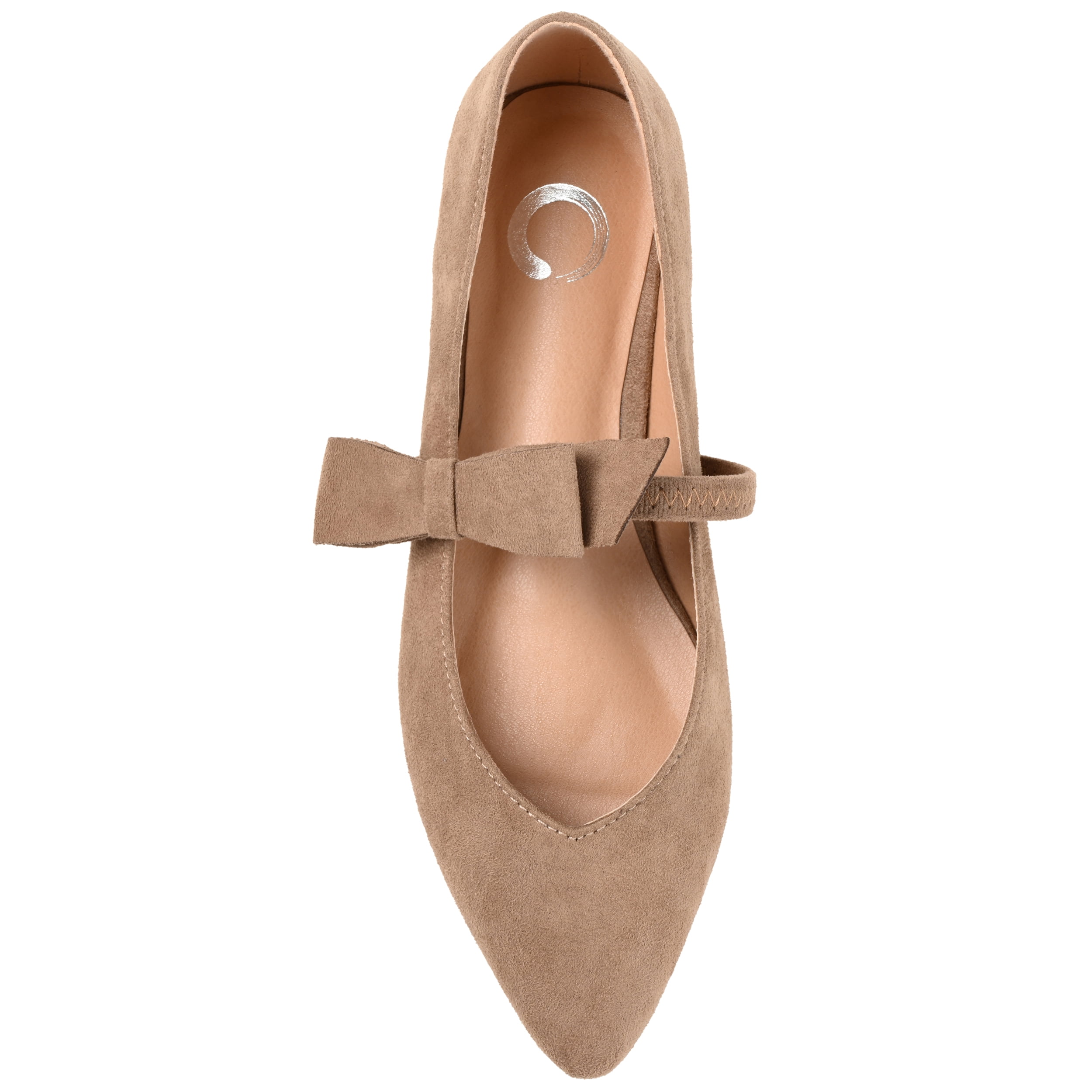 Journee Womens Aizlynn Ballet Pointed Toe Slip On Dress Flats, Widths Available