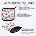 thumbnail image 3 of Yayeee Oven Mitts and Pot Holder Set of 2 Heat Resistant Kitchen Gloves Baking Hot Pad, Purple Abstract Shapes, 3 of 5