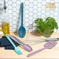 Thyme & Table Silicone Utensils, 5Piece Set, Tongs, Basting Brush