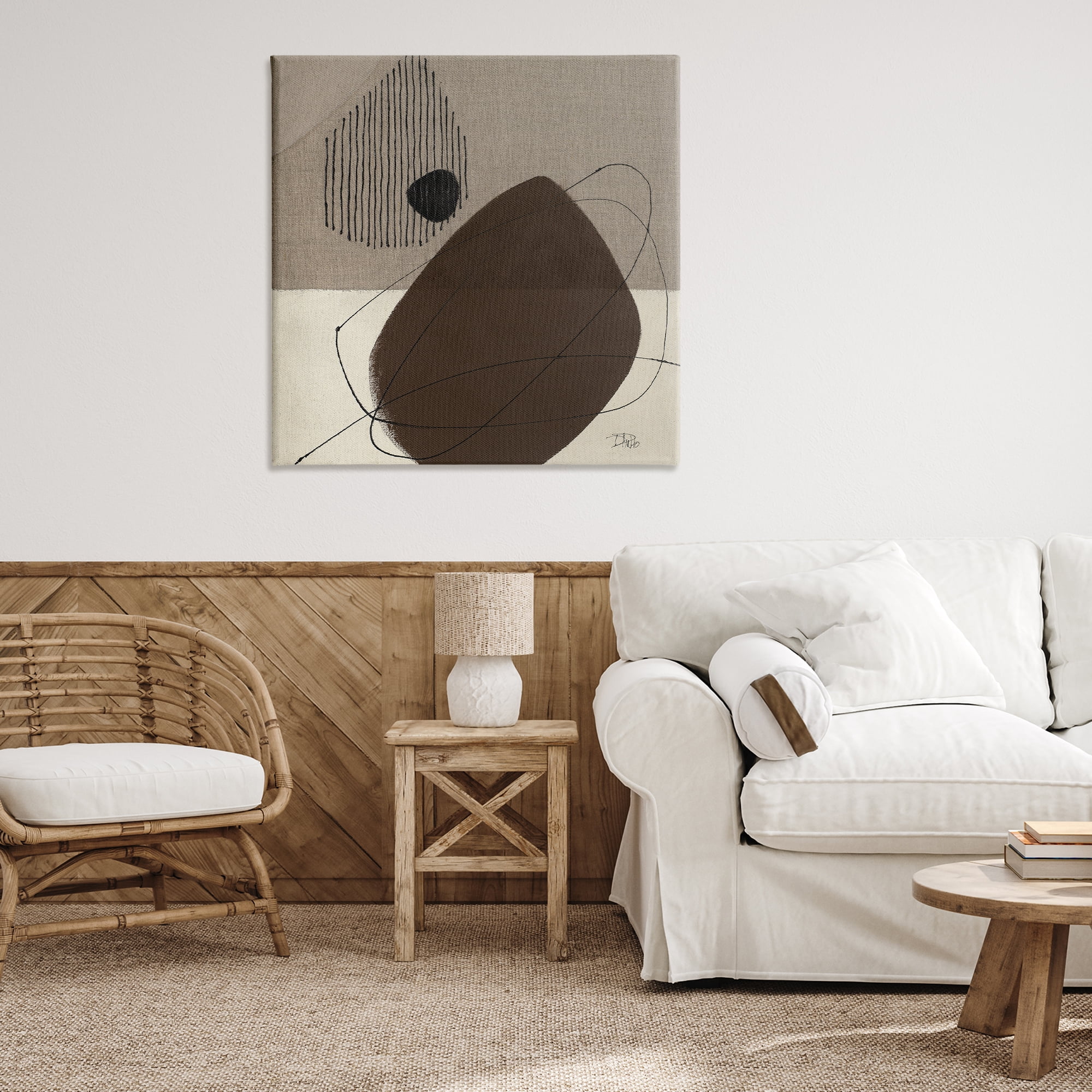 Stupell Industries Hidden Lines Abstraction Abstract Painting Gallery Wrapped Canvas Art Print Wall Art, 36 x 36