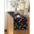 thumbnail image 5 of Table Runner 60 Inches Long for Kitchen Dining, Pink Spring Floral Dresser Scarf Farmhouse, Dining Table Decorations for Wedding/Parties, Flowers Botanical Elegant Pastoral Black 13 x 60 In, 5 of 8