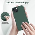thumbnail image 2 of Compatible with iPhone 15 Plus Case with Screen Protector,Upgraded Liquid Silky Soft Silicone Cover,Fashionably  for Men Women Girls,Protective Phone Case 6.7",Dark Green, 2 of 12