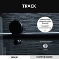 thumbnail image 3 of Frameless Sliding Bathtub Door,lear Tempered Glass, Matte Black Finish, Designed for Smooth Door Closing and Opening, 3 of 14