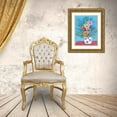 thumbnail image 3 of Dunlap, Marilyn 12x14 Gold Ornate Wood Framed with Double Matting Museum Art Print Titled - Bright Retro Flowers II, 3 of 4