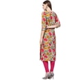 thumbnail image 3 of eloria Floral Printed Women's Fashion Stylish Knee Length In Round Neck Design Kurti Dress, 3 of 5